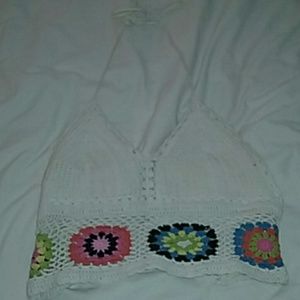 Crochet Crop Top Tie
